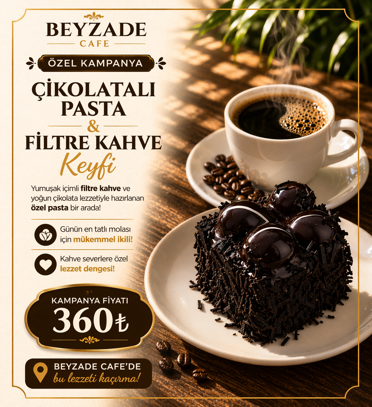 Profiterol Pasta & Filtre Kahve